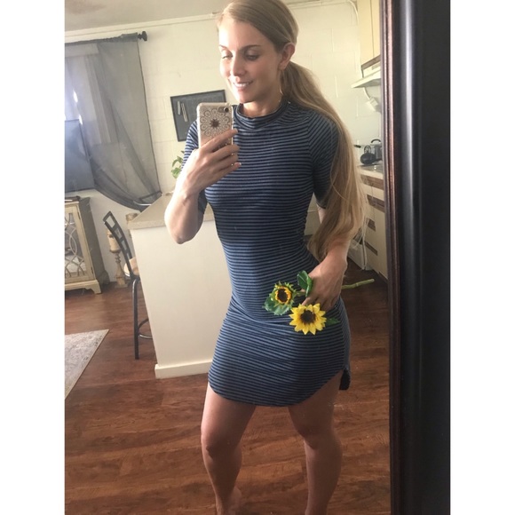 Charlotte Russe blue and black striped dress - Picture 5 of 5